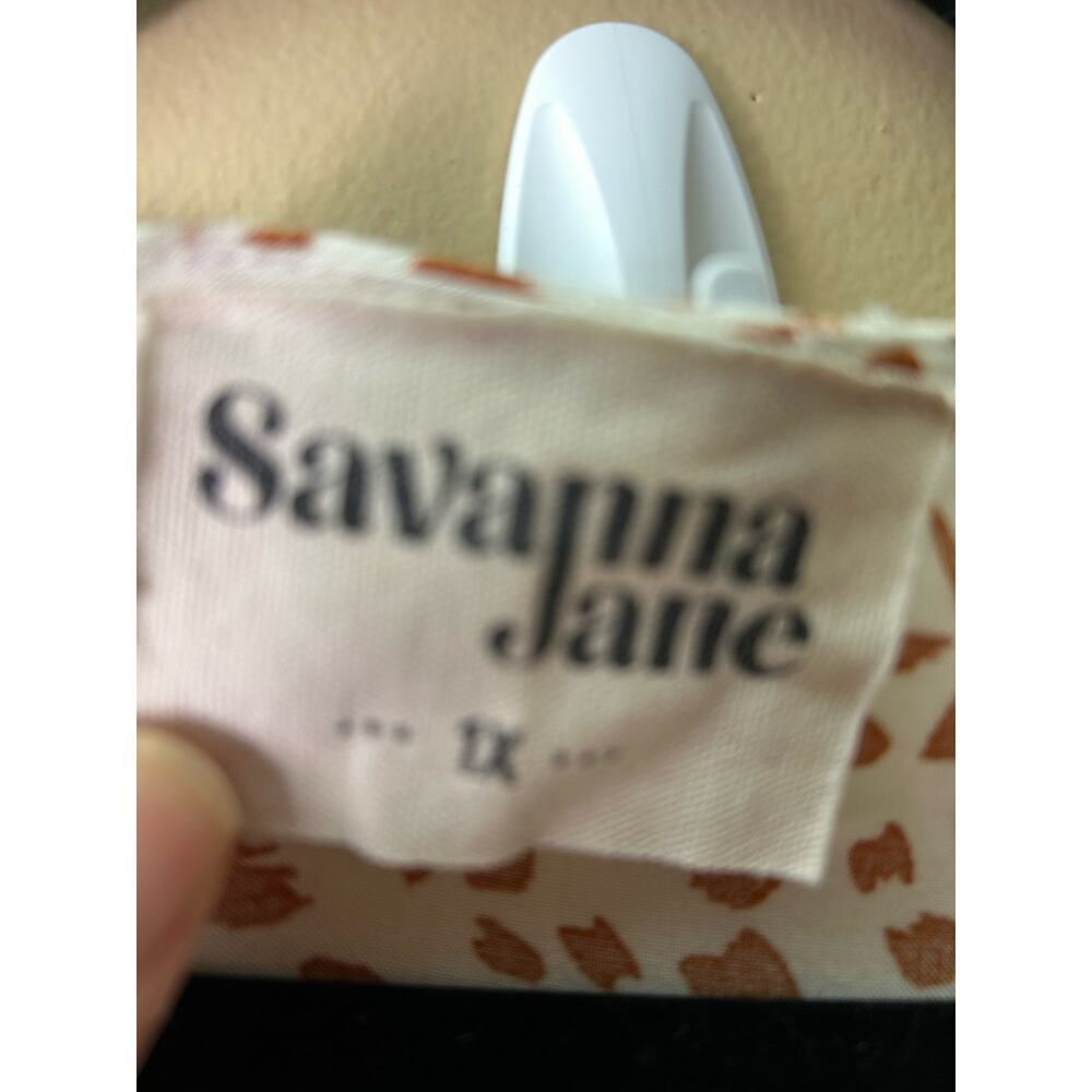 Savannah Jane Peplum Embroidered Print Blouse Sz … - image 6